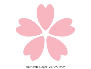 Simple pink cherry blossom mark