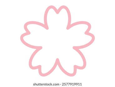 Simple pink cherry blossom mark