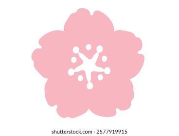 Simple pink cherry blossom mark