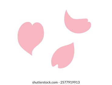 Simple pink cherry blossom petals