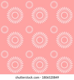 simple pink circle seamless pattern beautiful Background vector illustration