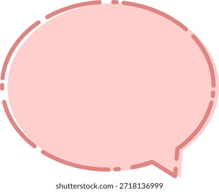 Burbuja de discurso de estilo cómico rosa simple