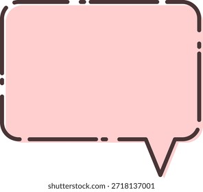 Bolha de fala estilo quadrinhos rosa simples