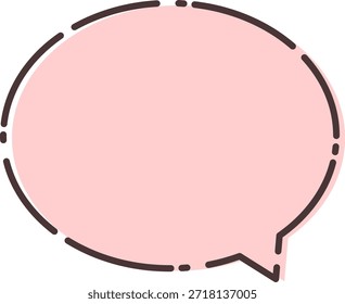 Burbuja de discurso de estilo cómico rosa simple
