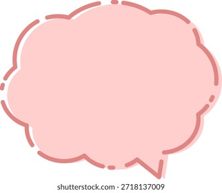 Burbuja de discurso de estilo cómico rosa simple
