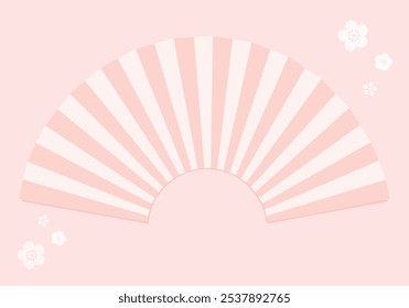 Simple pink fan background illustration