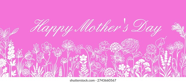 Simple pink floral background