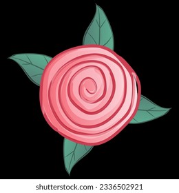 simple pink flower vector illustration