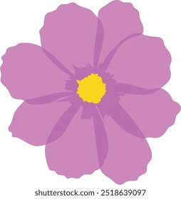 Ilustração de vetor de flor rosa simples