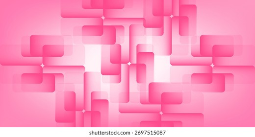 Simple Pink geometric abstract background overlap layer on bright space with. futuristic pattern