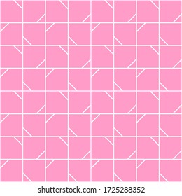 Simple pink geometric mosaic tile pattern for design