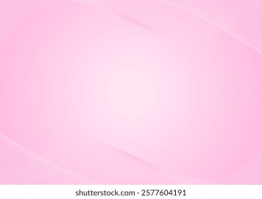 Simple pink gradient vector background with flowing lines