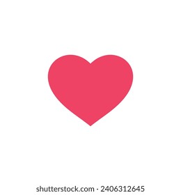 Simple pink heart logo icon illustration