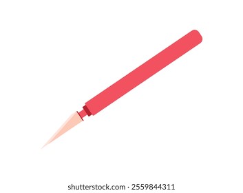 Simple pink letter knife for mail and message opening. Creative tool for cutting envelopes and paper. Ideal cute stationery lovers, perfect invitations creative correspondence.