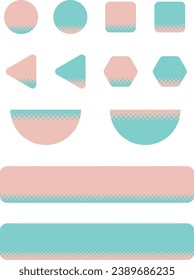 Einfache rosa und hellblaue Symbole