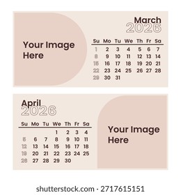 Simple Plantilla de Vector minimalista calendario rosa diseñada con una estética limpia, moderna y elegante. Este calendario presenta una paleta de colores rosa suave combinada con una tipografía minimalista y un diseño equilibrado, lo que lo hace perfecto para uso personal y profesional. El diseño simple garantiza una alta legibilidad al tiempo que mantiene un aspecto elegante y contemporáneo.

Esta Plantilla de calendario de Vector es ideal para calendarios de pared, calendarios de escritorio, planificadores, horarios, agendas, organizadores y papelería digital o imprimible. Adecuado para empresas, oficinas, escuelas, autónomos, estudiantes y proyectos creativos como branding, contenido de redes sociales, presentaciones y diseño editorial.

El formato de Vector totalmente editable y escalable permite una fácil personalización de los colores, el texto, las fechas y el diseño sin perder calidad. Se puede utilizar para calendarios anuales, planificadores mensuales o diseños de fechas personalizados. Diseñado para funcionar perfectamente para impresión y uso digital.

Perfecto para amantes minimalistas, conceptos de diseño femenino, temas de estilo de vida moderno y estética pastel.

Características:

Diseño limpio y minimalista

Tema de color rosa suave

Vector totalmente editable

Alta resolución y listo para imprimir

Estilo moderno y profesional
