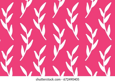 Simple pink plant pattern