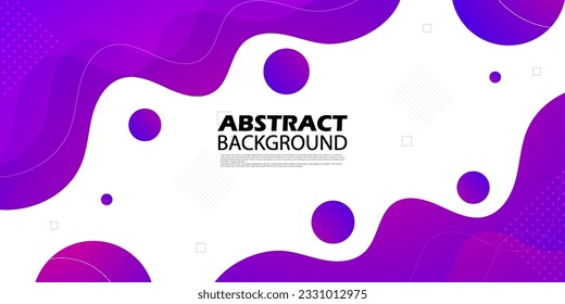 Simple pink and purple gradient geometric business banner wave on white background design. Creative banner design with wave shapes and lines for template. Simple horizontal banner. Eps10 vector