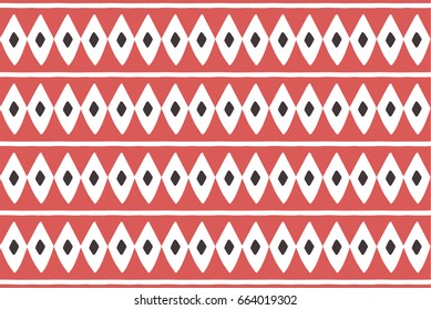 Simple pink rhombus tribal pattern