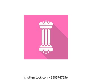 simple pink square pillar logo icon