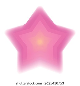 Simple pink star with a gradient effect creating a sense of depth and dimension
