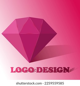Einfach rosa Vektorgrafik, Jewel, Gem Artwork