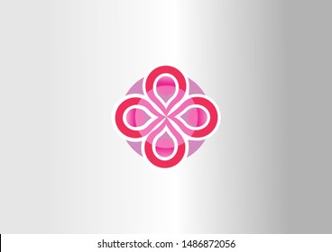 a simple pink vector logo illustration. Simple modern vector.