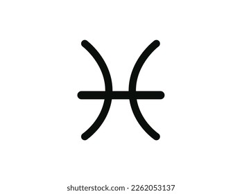 Simple pisces astrological sign. Concept of astrology.
