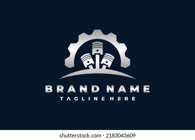 el logotipo del equipo de pistón simple