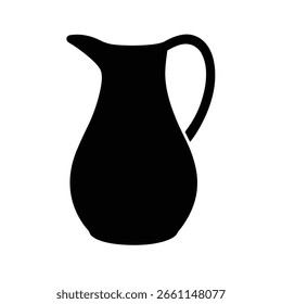 Simple Pitcher Design silhouette vector art illustration