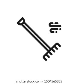 Simple pitchfork icons in line style design on white background. Suitable for autumn seasons, gardening, pattern design and website app. Pixel Perfect 48x48. Vector Illustration EPS 10.