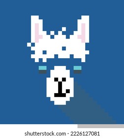 Simple pixel animal series, the Alpaca