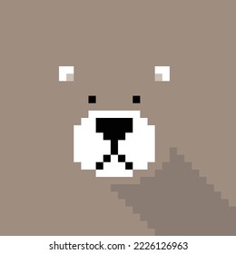 Simple pixel animal series, the bear