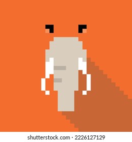 Simple pixel animal series, the elephant