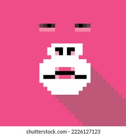Simple pixel animal series, the gorilla