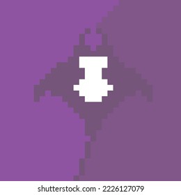 Simple pixel animal series, the Mobula