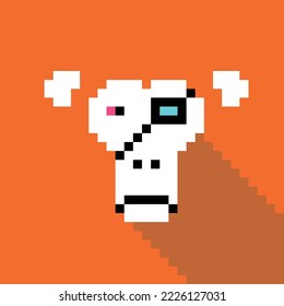 Simple pixel animal series, the monkey