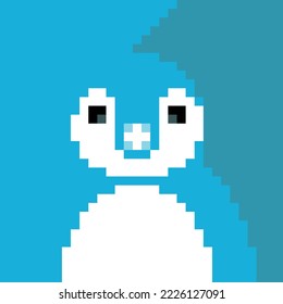 Simple pixel animal series, the penguin