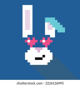 Einfache Pixeltierserie, das Kaninchen