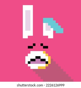 Simple pixel animal series, the rabbit