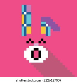 Serie de píxeles sencillos para animales, el conejo