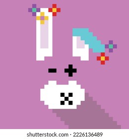 Simple pixel animal series, the rabbit
