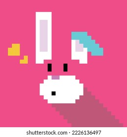 Serie de píxeles sencillos para animales, el conejo