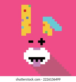 Simple pixel animal series, the rabbit