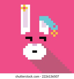 Simple pixel animal series, the rabbit