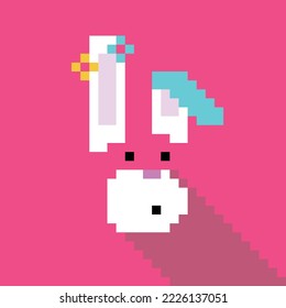 Simple pixel animal series, the rabbit