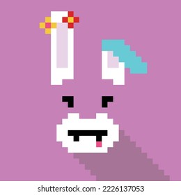 Simple pixel animal series, the rabbit