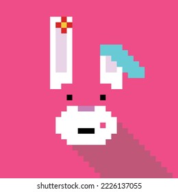 Simple pixel animal series, the rabbit