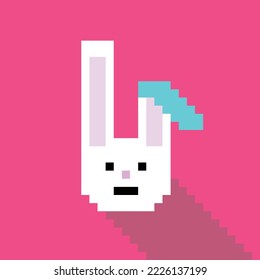 Simple pixel animal series, the rabbit