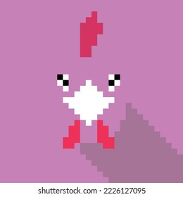 Simple pixel animal series, the Rooster